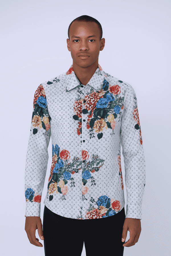 Louis vuitton printed monogram flower men’s shirt
