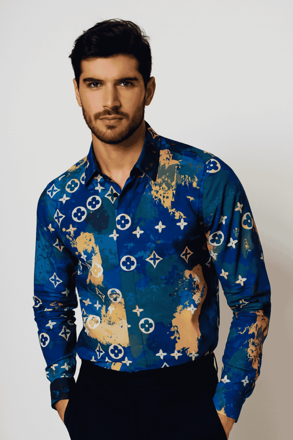 Louis Vuitton printed Monogram Flower men’s shirt