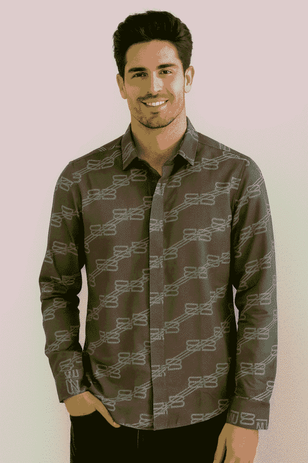 Balenciaga men’s printed shirt