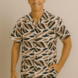 Men’s Abstract Printed Short-Sleeve Shirt
